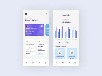 Finance Mobile App bank banking banking app chart exploration finance finance app financial fintech interface invest ios mobile app money statistics ui ui design ux wallet wallet app