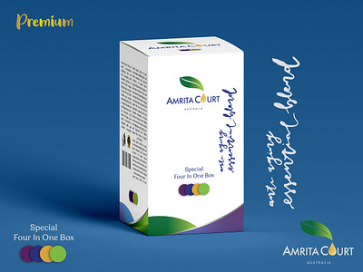 Anti-aging Essential Blend amrita court anti aging essential blend arifin box design design graphic design label design medecinebox packaging design tanvir