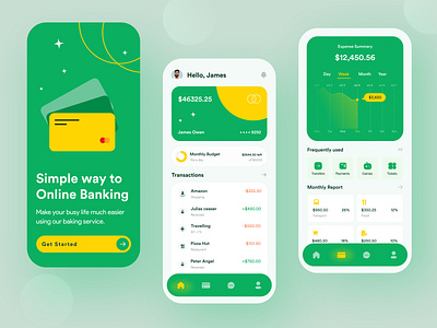 Mobile Banking App app design bank bank app banking banking app clean credit card finance financial financial app fintech fintech app mobile app mobile banking money popular design sajib ui ux wallet