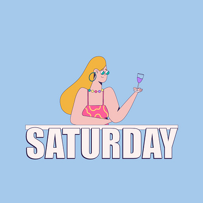 Saturday Mood adobe illustrator behance character character design design dribbble flat character flat design flat illustration freelance illustrator illustration illustrator procreate saturday saturday mood vector vector character vector illustration