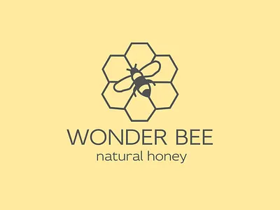 Logo with Hexagon Bee | Turbologo agriculture bee beeswax biology brand design branding bumblebee design graphic design hexagon honey illustration logo logo design typography ui ux vector yellow