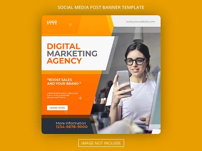 Social media banner template for Digital Marketing Agency Expert ads advertising agency banner branding design flyer marketing media promo promotion psd social template
