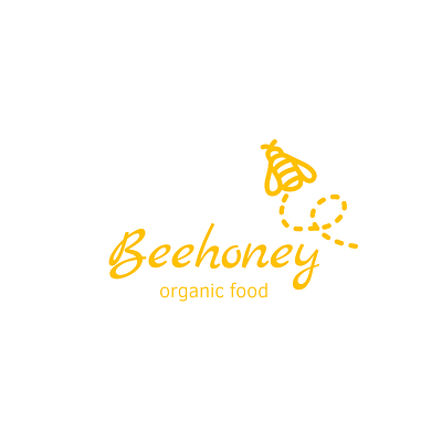 Logo with Yellow Bee | Turbologo agriculture animals bee bee hive biology brand design branding bumblebee design graphic design illustration logo logo design nature organic typography ui ux vector