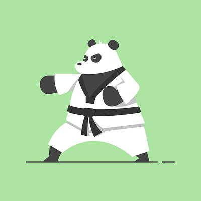 Panda Karate art design flat flat design graphic design illustration karate panda vector