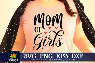 Mom of girls SVG cricut digital download dxf mom of girls svg png