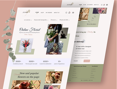 Landing page / flower design figma graphic design landing page product designer ui ui design ui trends uidesigner uiux uiuxdesigner userexperience userinterface ux ux design ux trends web web designer web developer website