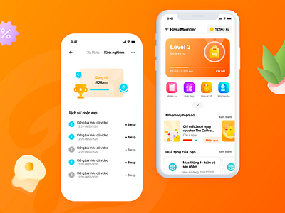 | mobile app | member and reward app design icon illustration ui ux