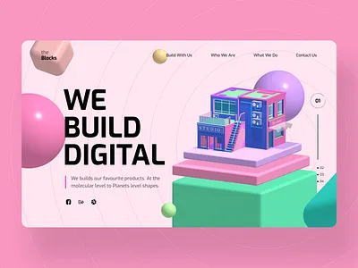 We Build Digital Ui Ux Design Concept 3d 3d illustration animation digital motion graphics ui ux web design