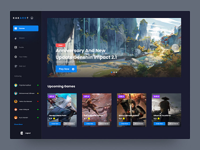 Kakarot - Gaming Store Desktop App app design design ui uidesign web design