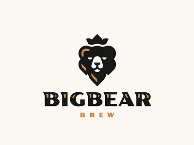 BigBear bear beer hops logo
