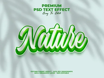 Nature Text Effect PSD poster