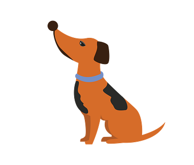 Dachshund Sitting Cute Dog Vector animal vector graphic design illustrator file illustrator png svg format vector art