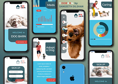 Dog Barn app app design care design dog dog food dogs iphone meds mobile mobile app modern pet shop pets product design prototyping simple store ui ux