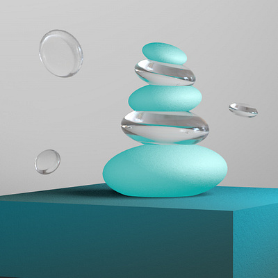 7 stones game 3d art c4d concept game illustration oldschool sticker