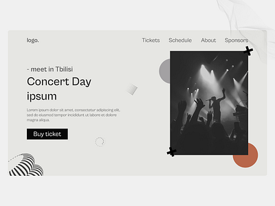 Main page concept for music festival adobe xd concept concert design festival georgia georgian home page landing page main page music music festival ticket ui ui design uiux design ux web design webdesign website design