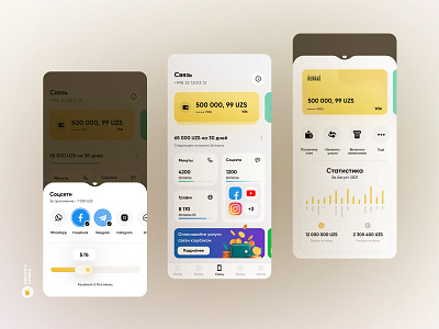 Mobile App design mobile operator typography ui ux web