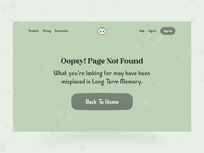 404 Page 404 404 page cute ui error page green kawaii minimal monochrome salmanwap