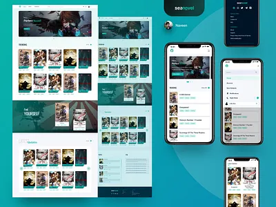 Sea Novel design colors design homepage landingpage mobileui novel typography ui uidesign uiux user interface ux vector web