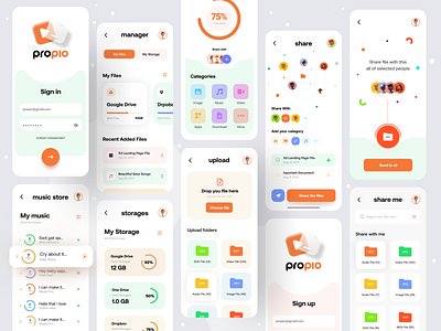 Propio || Storage Management App 2021 2021 design 2021 trend 2021 trends branding design driver management mobile mobile app mobile apps mobile apps design srore typography ui uidesign uiux user interface design ux design web design