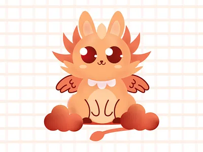 Little Chimera art bunny cat cutechimera cutemonster design dragon fly illustration mascot vector