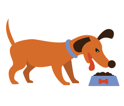 Dachshund Dog Chowing Down Vector animal vector design eps format graphic design illustration illustrator file illustrator png vector art