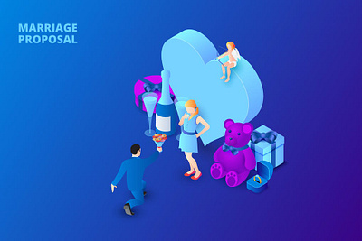 Isometric Valentines Day Illustration 3d 3d art 3d illustration app banner concept graphic graphic design graphics illustration isometric landing landing page page pages valentines valentines day web design web development website