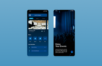 Event Mobile UI apps darkmode event figma mobile ui