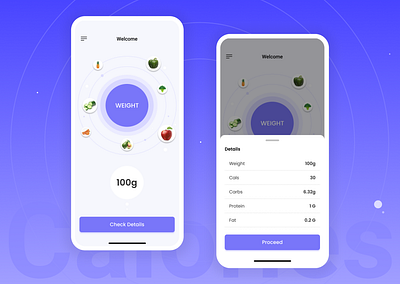 Check Calories - App calories app check calories check calories app figma application figma design figma ui design food calories healthy cooking app healthy food healthy lifestyle healthy living healthy mobile app mobile app concept mobile app design mobile application uiux user experience user interface visual design weight vegetables app