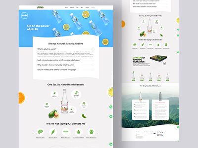AVA - Natural mineral water ava branding design drinkining water fullwebsite illustration logo mineral water mobileapp ui uiux userinterface ux water webdesign websitedesign