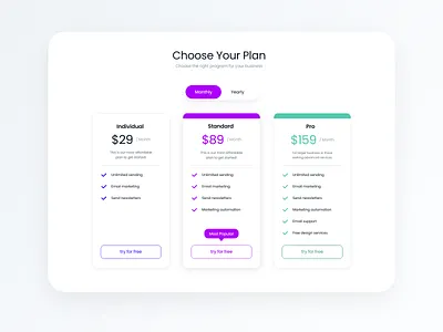 Desktop layout for subscription plan graphic design plans subscription ui ui ux ux