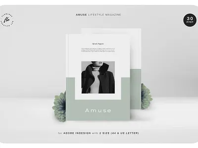 Amuse Lifestyle Magazine annual annual report brochure business catalog catalog clean editiorial fashion lifestyle lookbook magazine minimal minimalisr modern photography portfolio print printable professional template