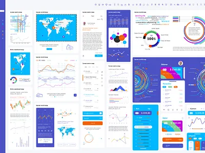 Vector Elements of Infographics and User Interface 3d bar business collection data designdocument development element icon infographic internet isometric layout mobile modern tools ui vector visulatization