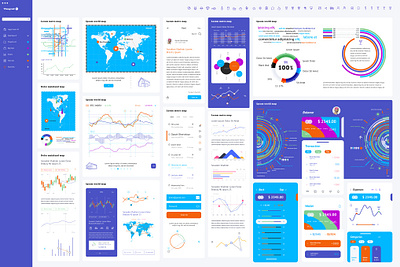 Vector Elements of Infographics and User Interface 3d bar business collection data designdocument development element icon infographic internet isometric layout mobile modern tools ui vector visulatization