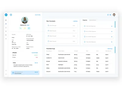 Medical CRM UI design ui ux web