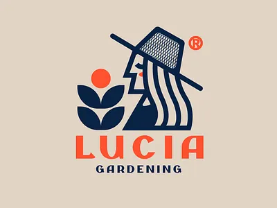 LUCIA Gardening design diseño de logo diseño plano illustration logo logo logodesign design logodesign design brand marca tipografía