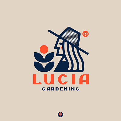 LUCIA Gardening design diseño de logo diseño plano illustration logo logo logodesign design logodesign design brand marca tipografía