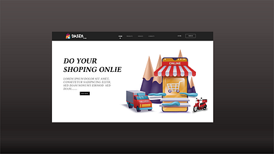 Online shope design logo ui ux web