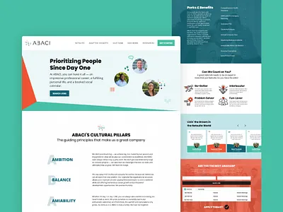 Career Page Design bright career colorful culture design fun illustration job page playful testimonial ui ux web website work