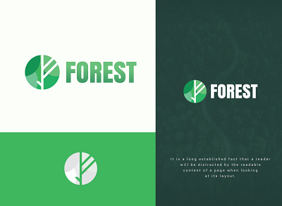 Forest logo concept brand design brand identity branding clean creative logo design flat forest logo green logo logodesign minimal modern popular simple tree vector