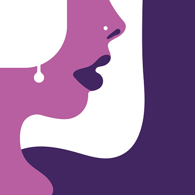 amethyst_elegance beautiful eye face facial features flat flat design flat illustration girl girl design illustration nose pink woman women