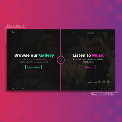 Anix [Anime Experience] Landing Page anime anime op app design fanart minimal music ost ui web