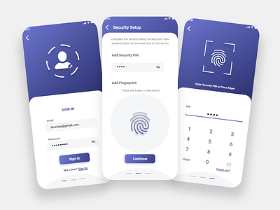 User Authentication-App Interface adobe photoshop adobe xd app design app interface authentication illustration logo security typography ui user interface ux
