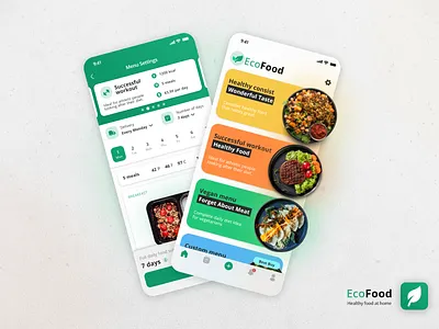 EcoFood AppConcept 3d animation app apple branding delivery design food graphic design illustration ios logo motion graphics photoshop ui ux vector xd