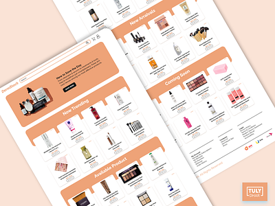 DermStock adobexd beauty ui concept ui design landing page skin care ui tuly dhar ui uiux web ui