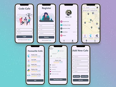 Code Cafe app apps cafe design mobile ui ux