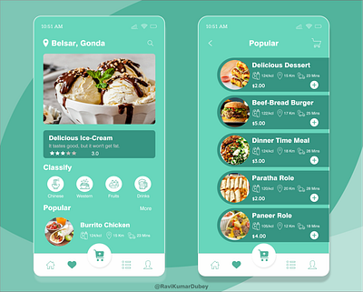 Online Food Ordring App UI branding graphic design motion graphics ui