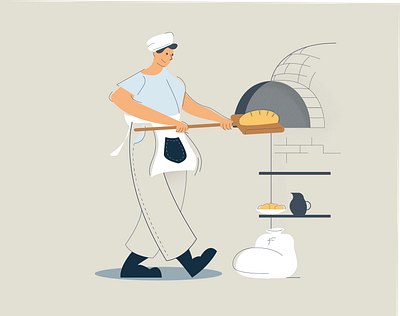 Bakery 2d app bake bakery design flat graphic design illustration vector