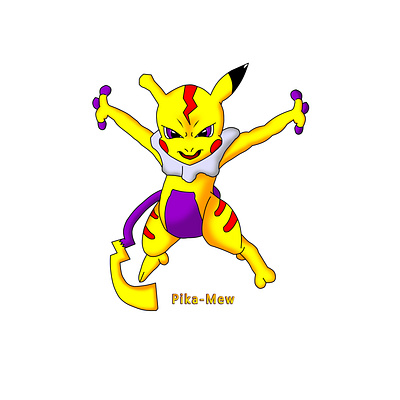 Dibujo: Pika-Mew montaje