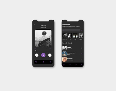 Daily ui - music player 100 challenge app design dailyui music player