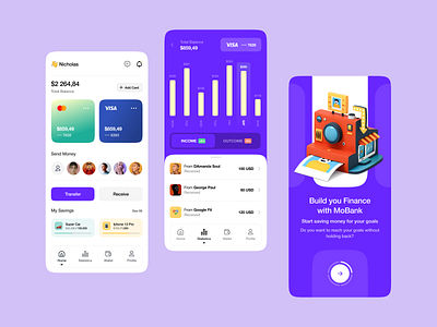 Mobank UI 4 app design app ui bank app branding design finance app finance app ui illustration inspiration logo mobile bank ui ui design ux ux design web